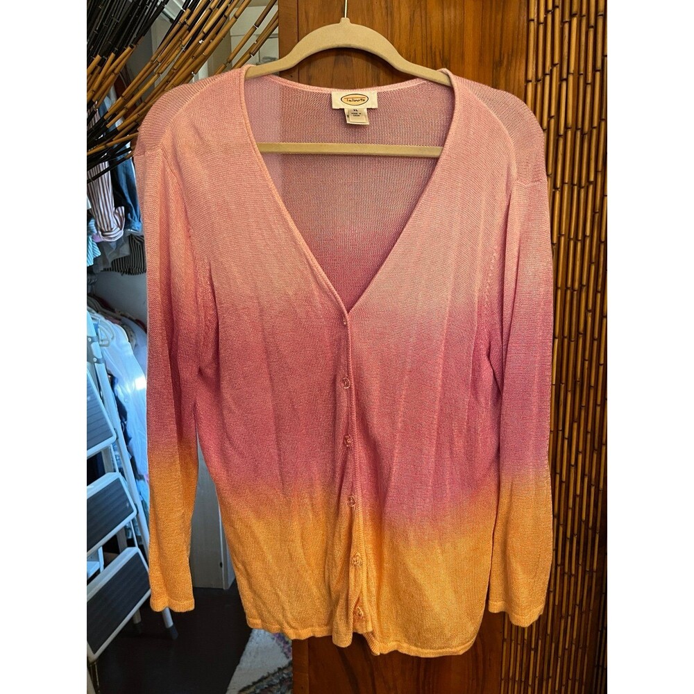 Sherbert Ombré Pink and Orange Y2K Knit Cardigan